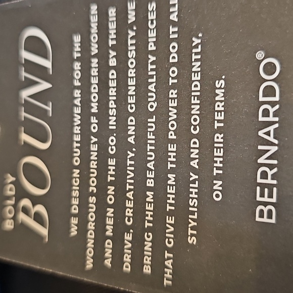 New Bernardo Wool Zippered  Flap Patch Pockets Mid Length Collared Black Coat XL - Picture 16 of 16